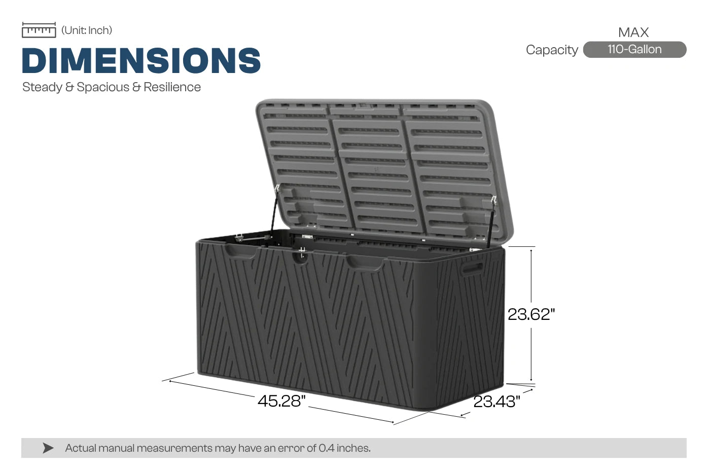 110 Gallon Storage Box