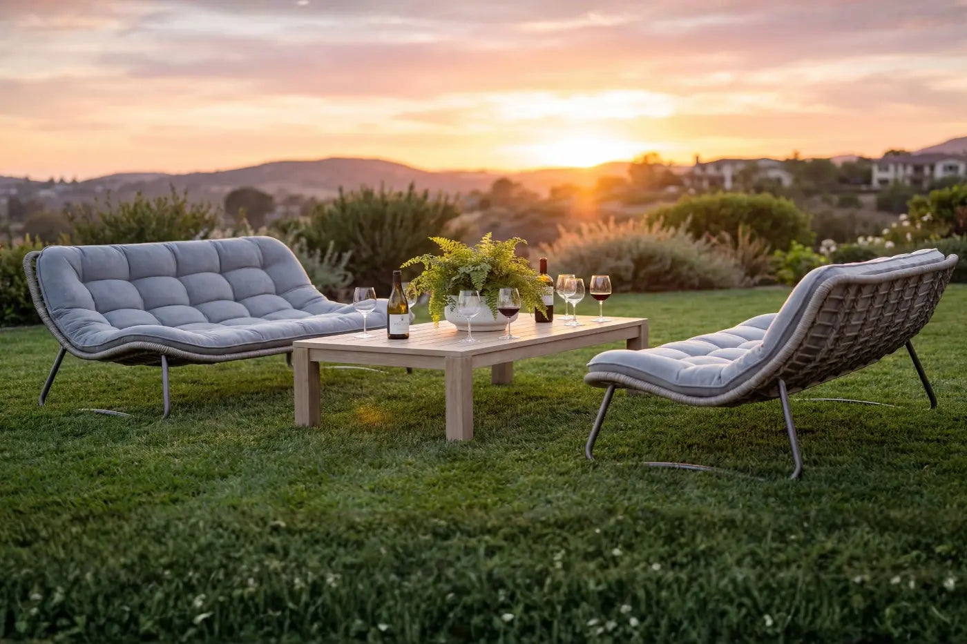 Two-Seater Wicker Chair