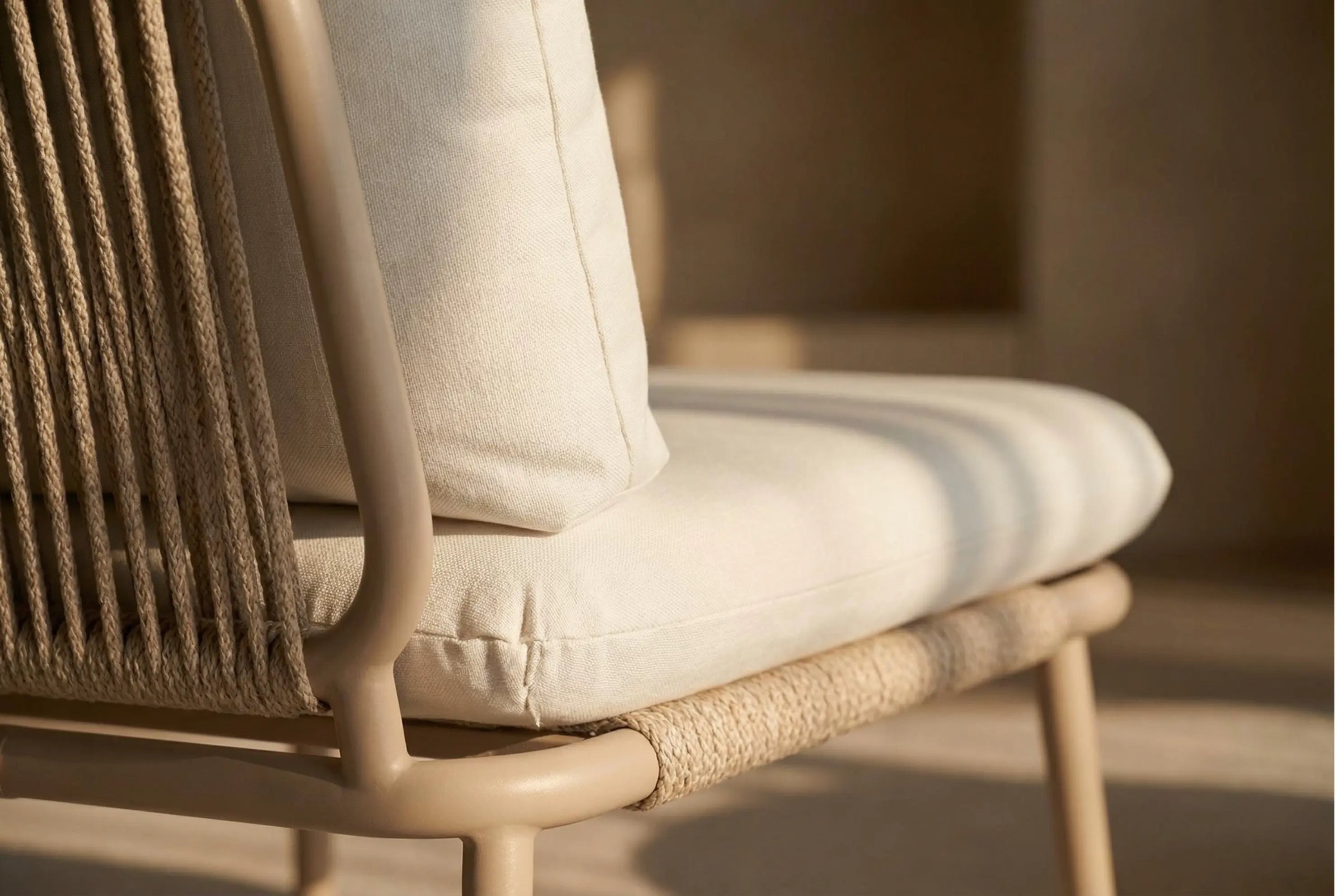 Modular Rope-Woven L-Shaped Sofa