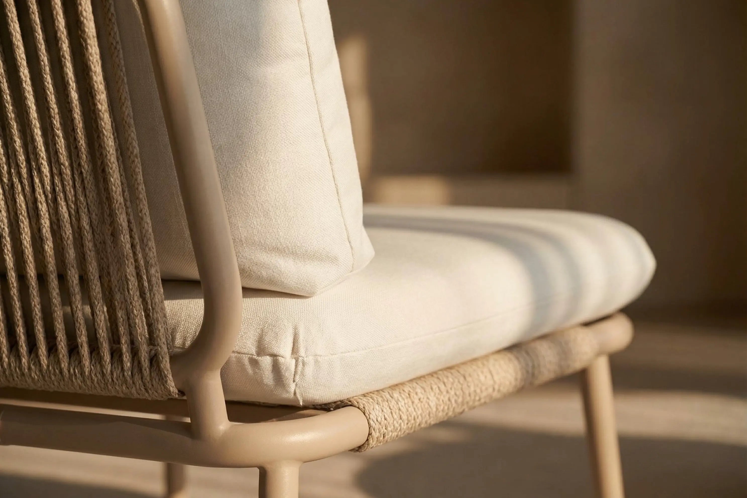 Modular Rope-Woven L-Shaped Sofa