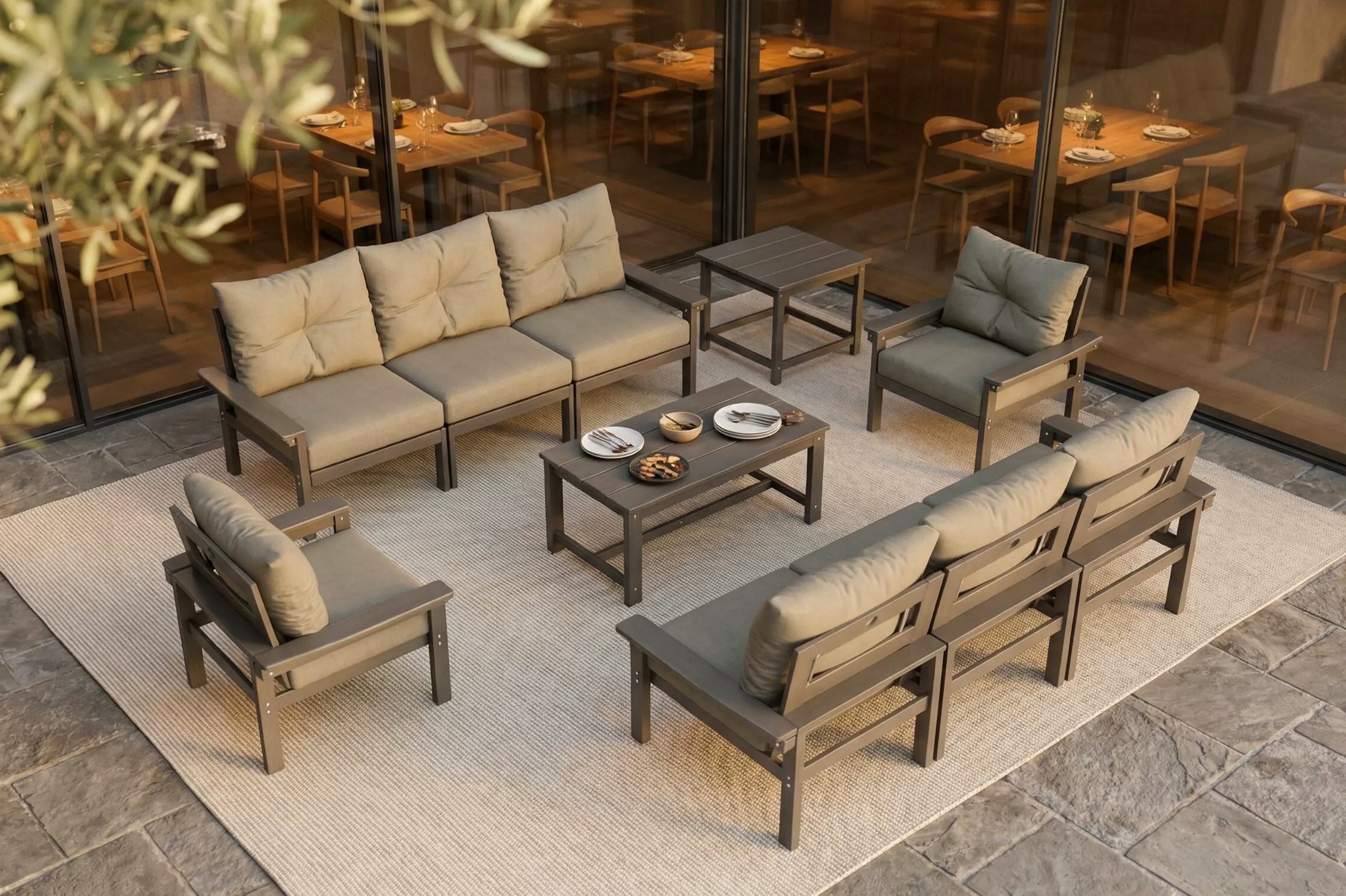 HDPE Frame Outdoor Modular Sofa