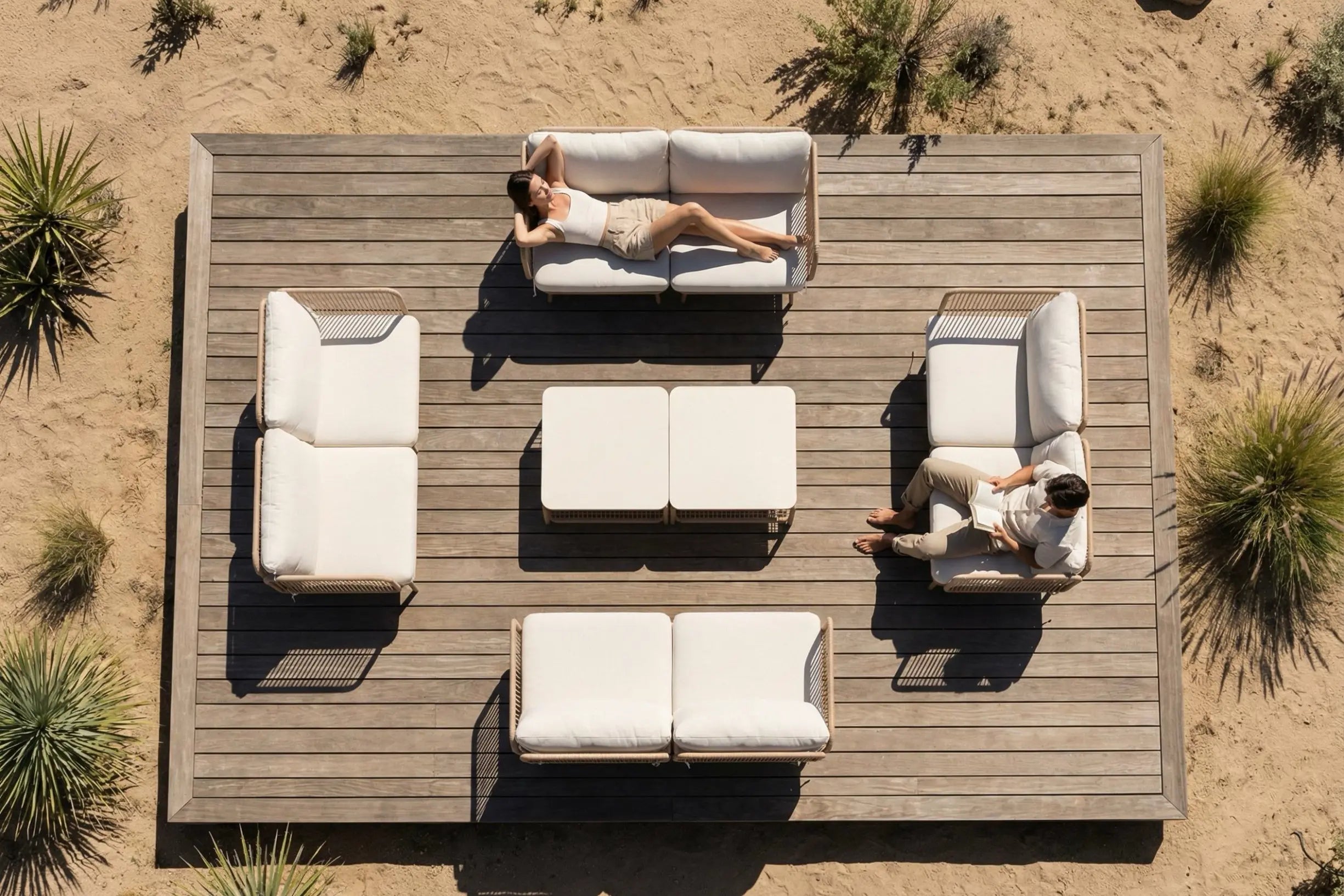 Livli™ Modular Rope-Woven L-Shaped Sofa