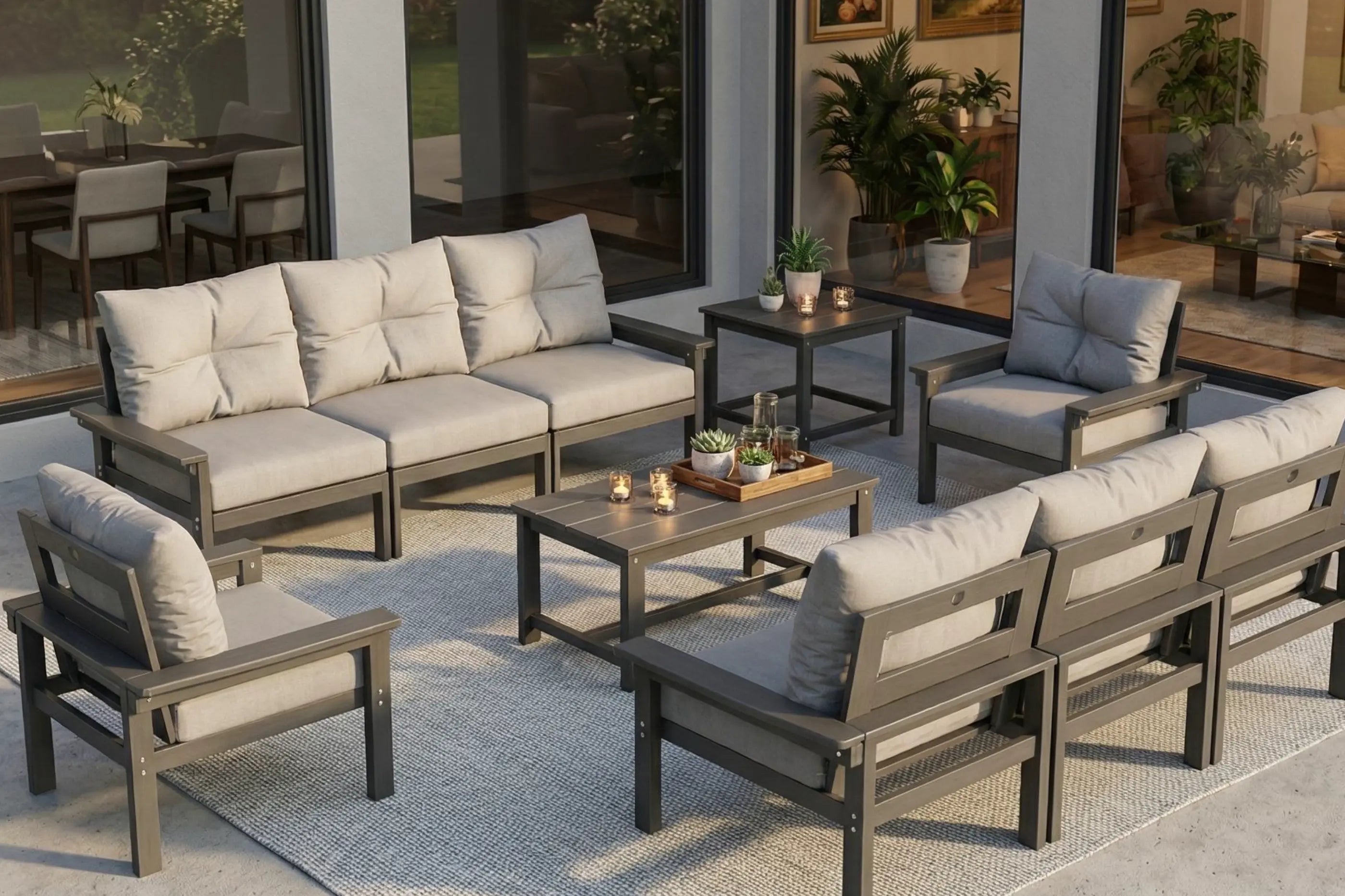 HDPE Frame Outdoor Modular Sofa