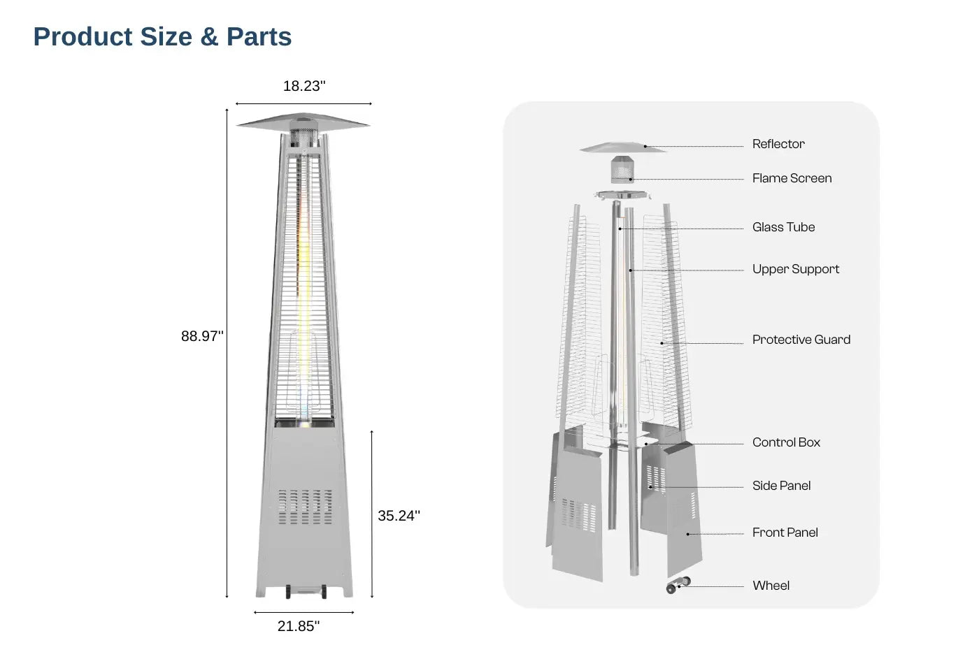 Deluxe Propane Outdoor Patio Heater