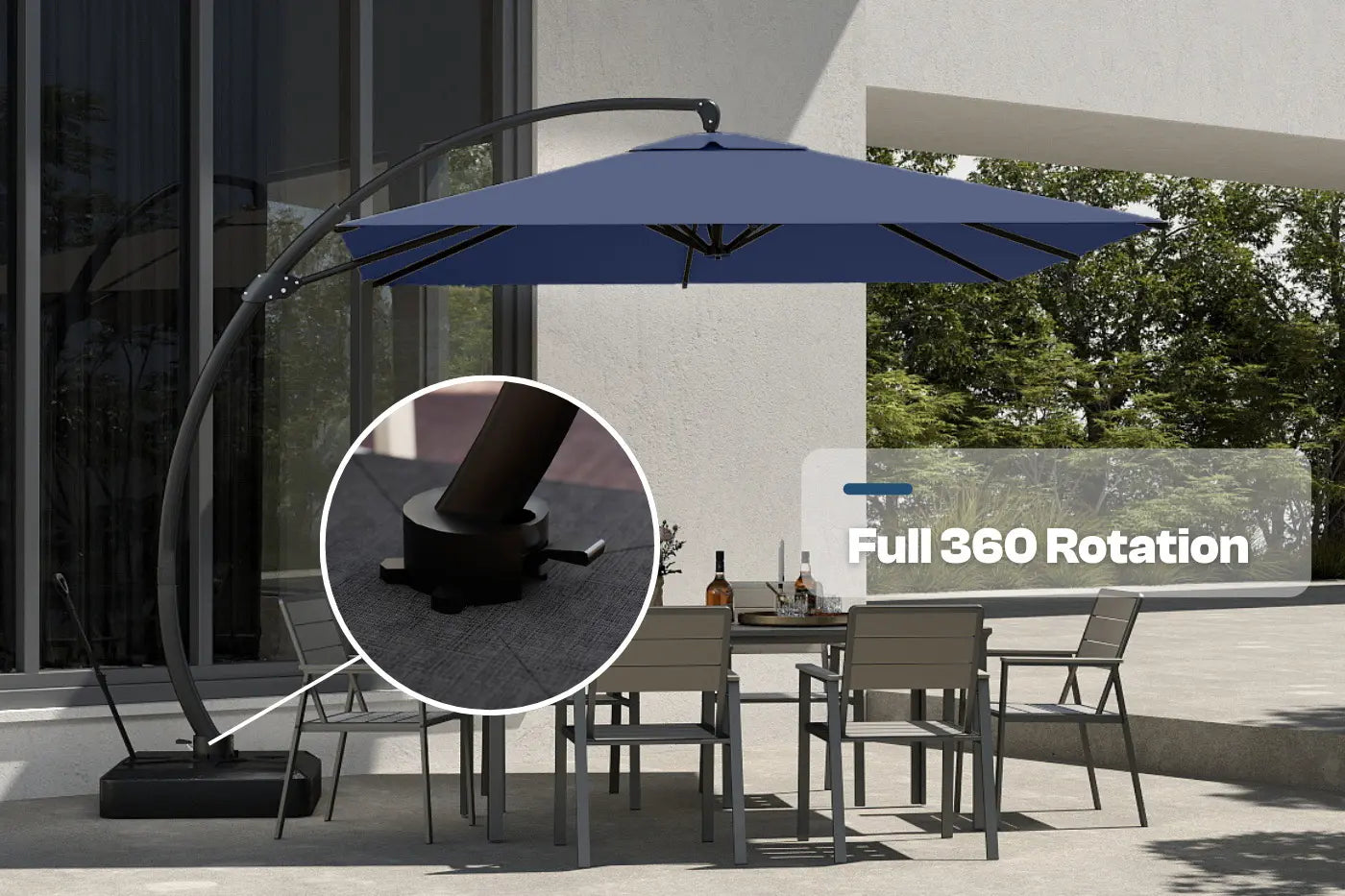10 ft Square Cantilever Umbrella