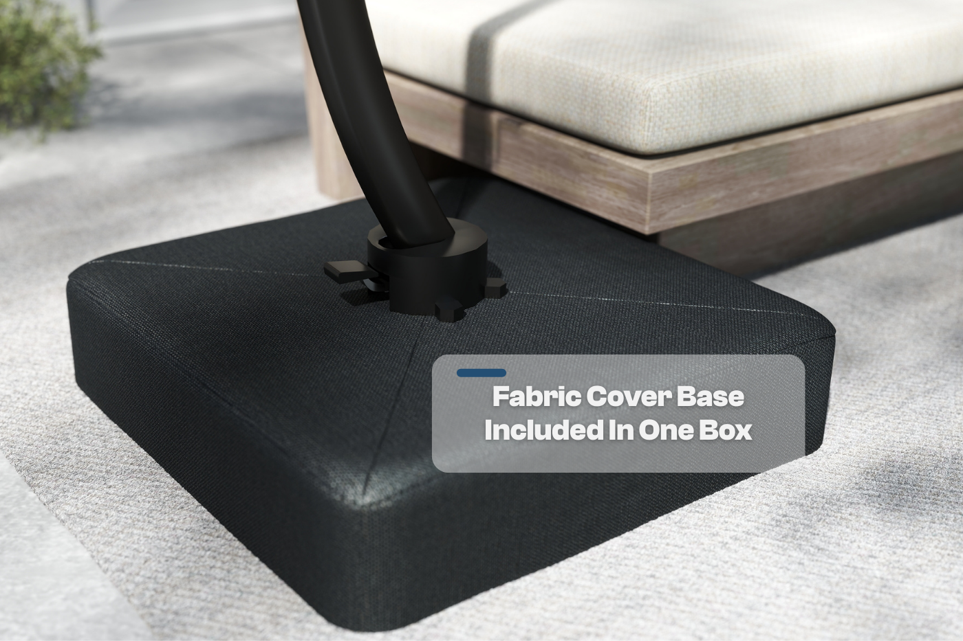 Acrylic Fabric Cantilever Umbrella with Base