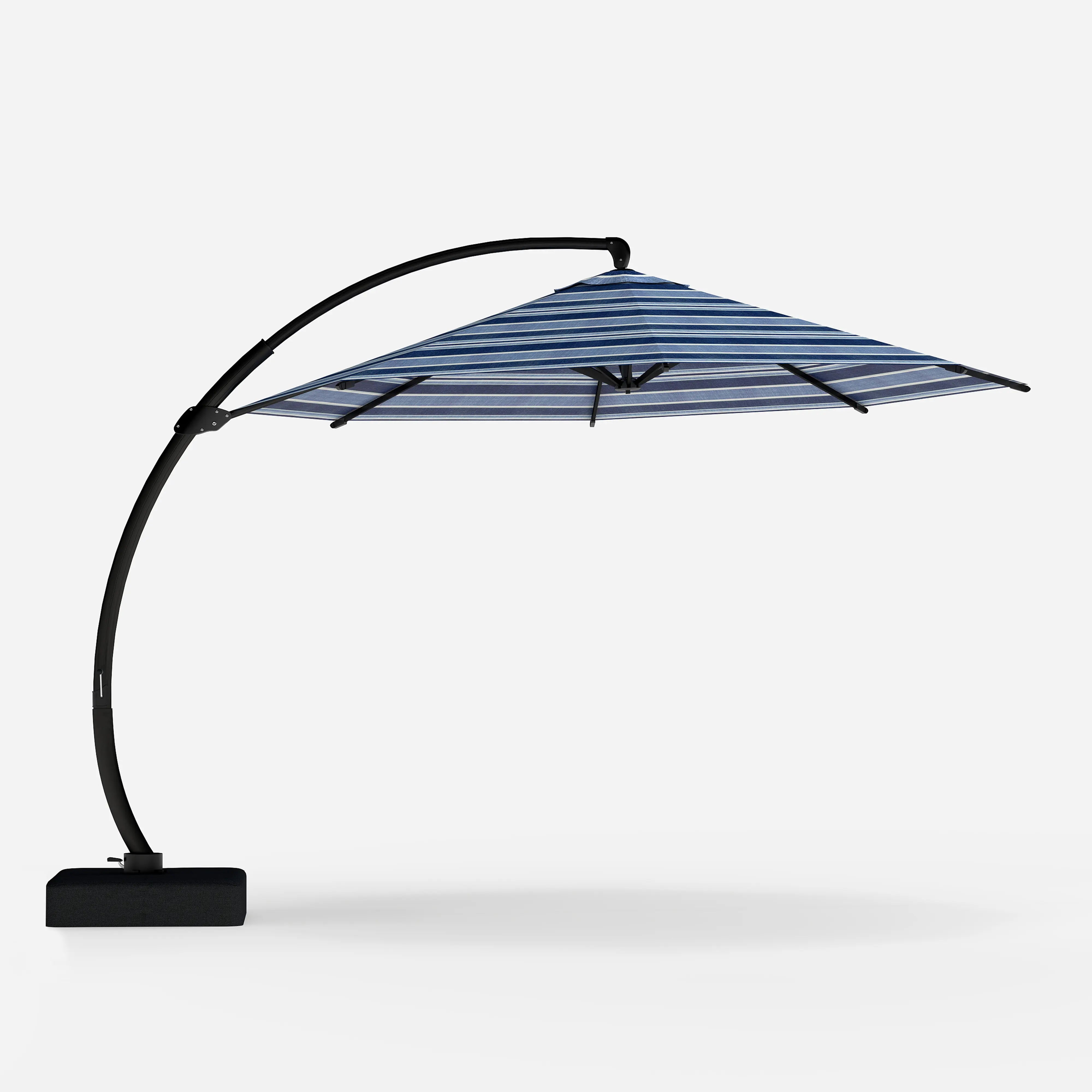 cantilever rectangular patio umbrella with lights PatioKingdom Cantilever Umbrella with Base, Outdoor Large Offset Umbrella – Patio Kingdom