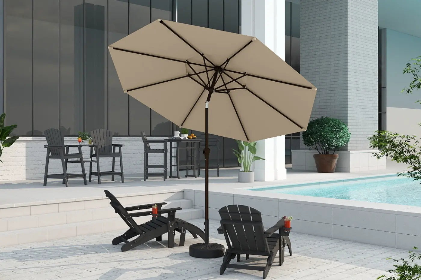 Patio Kingdom 9Ft Autotilt umbrella