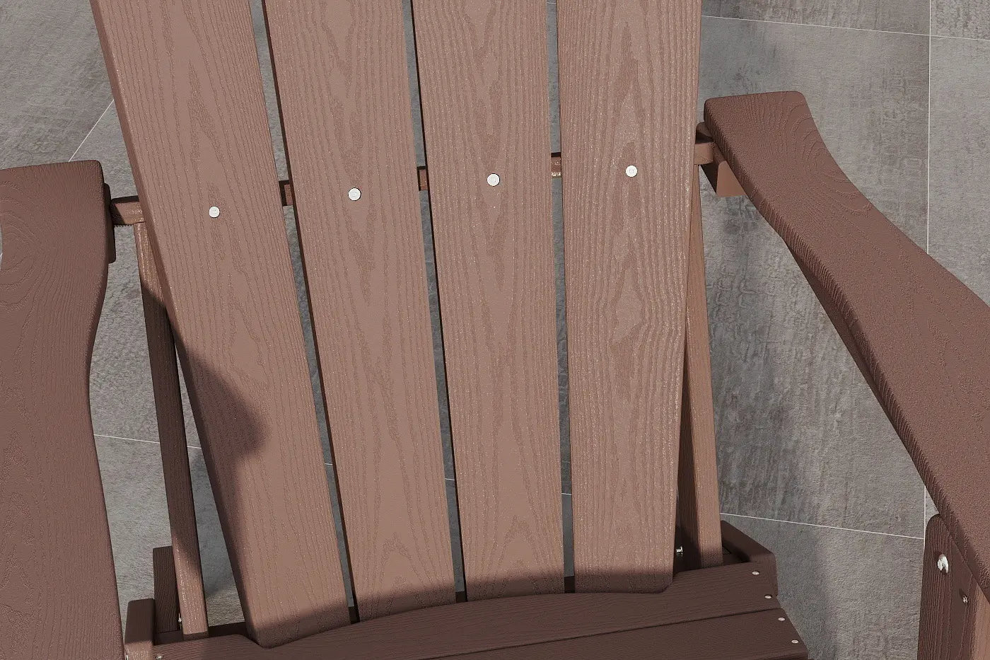 Brown wooden chair against a stone wall background