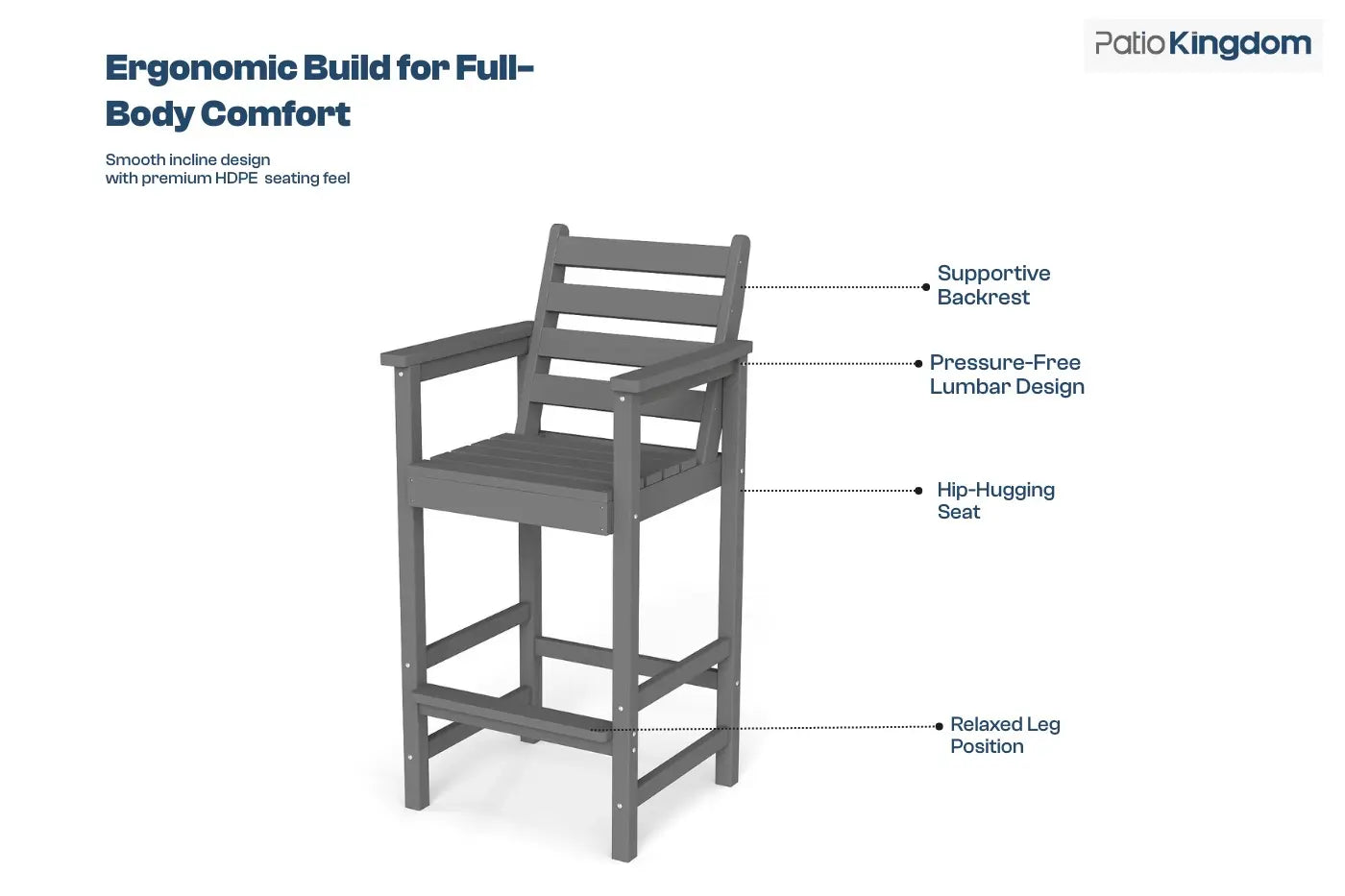 Patio Kingdom Adirondack bar set