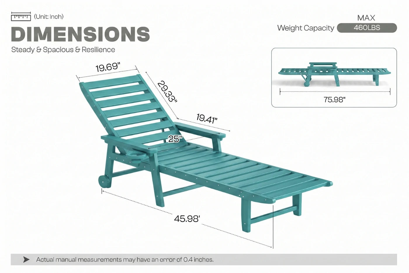 HDPE Outdoor Lounge Chair
