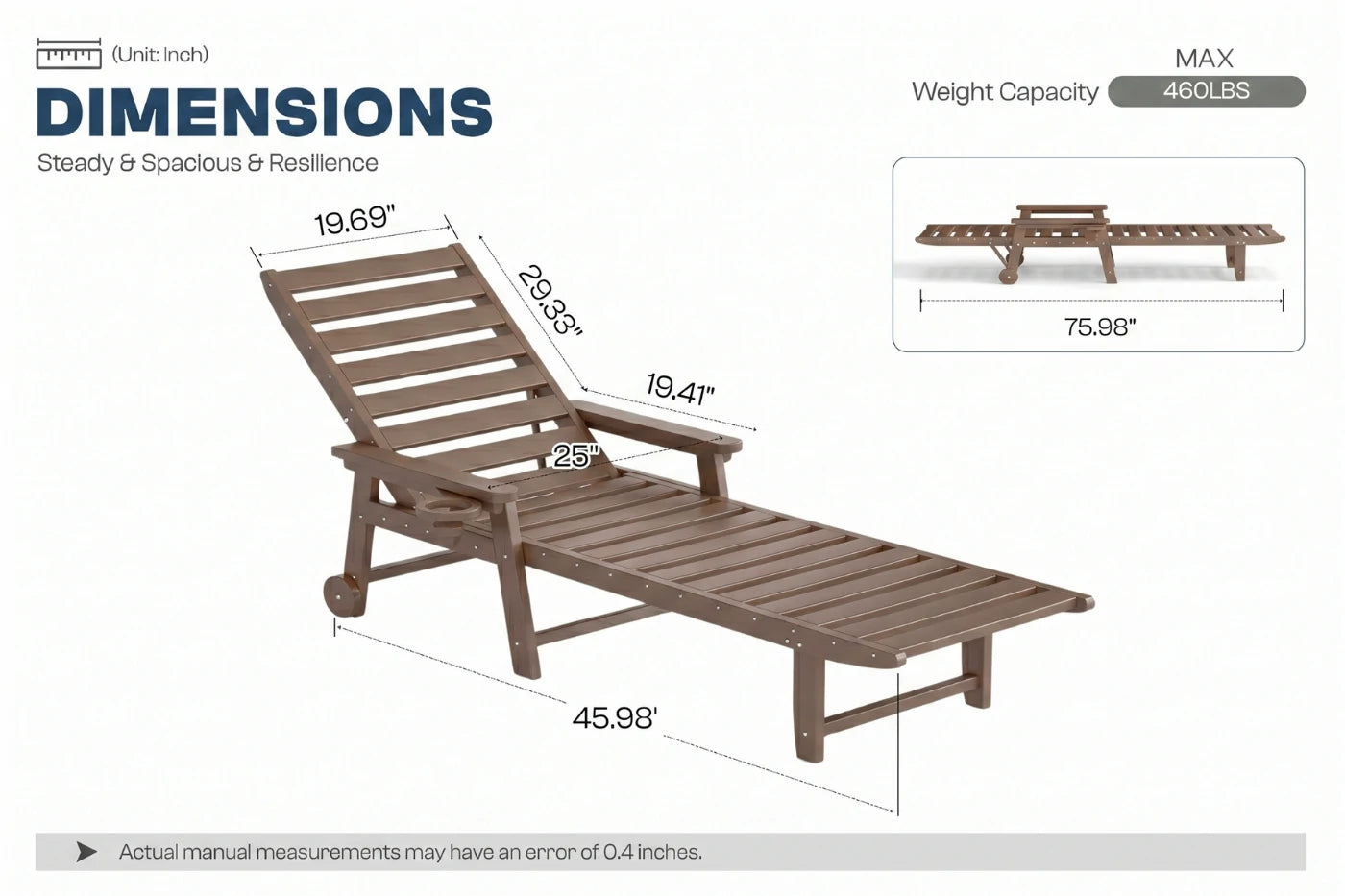 HDPE Outdoor Lounge Chair