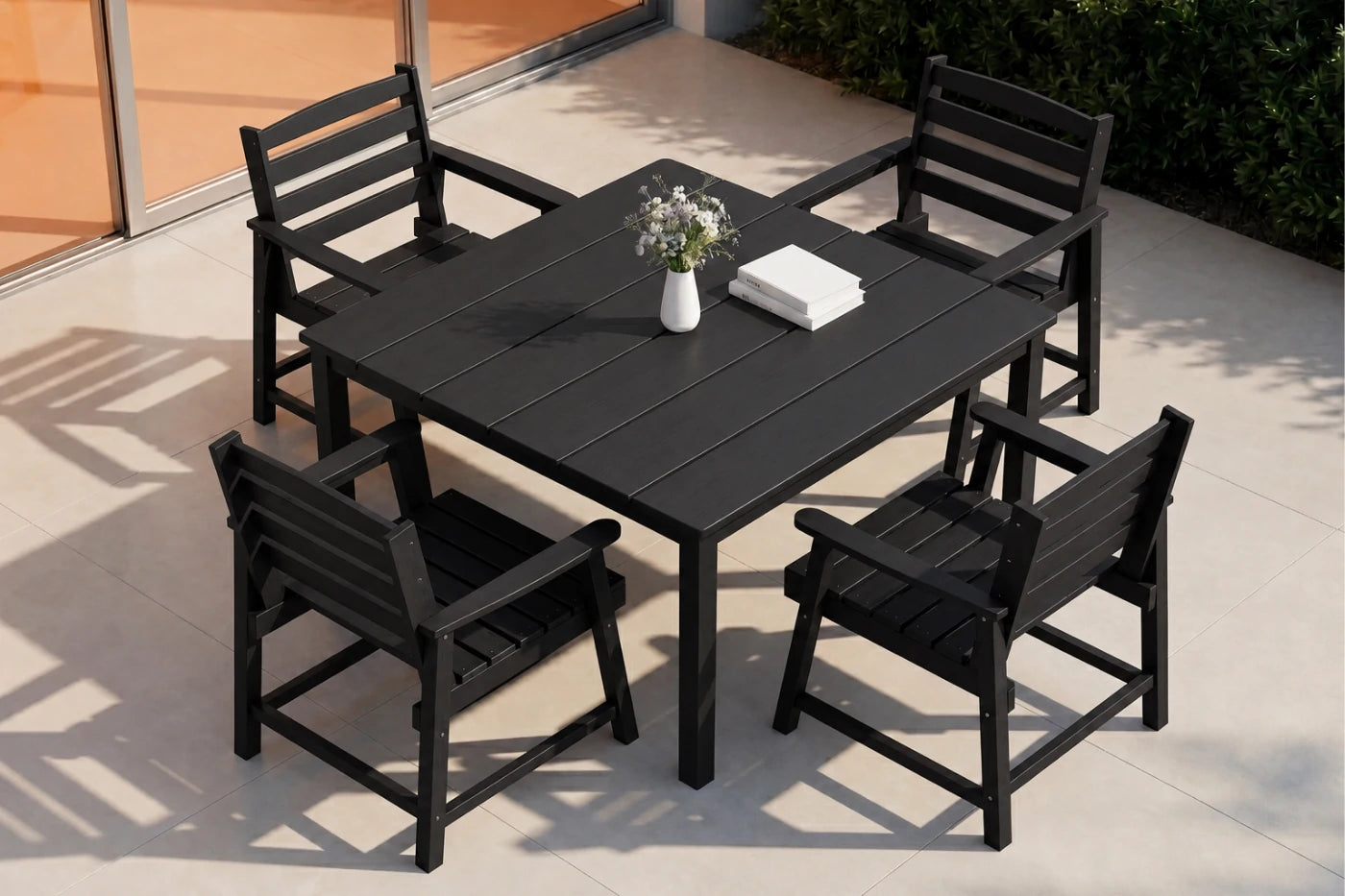 HDPE Square Outdoor Dining Set