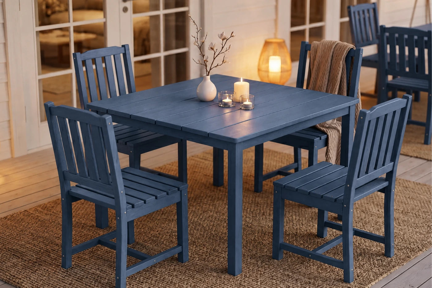 HDPE Square Outdoor Dining Set