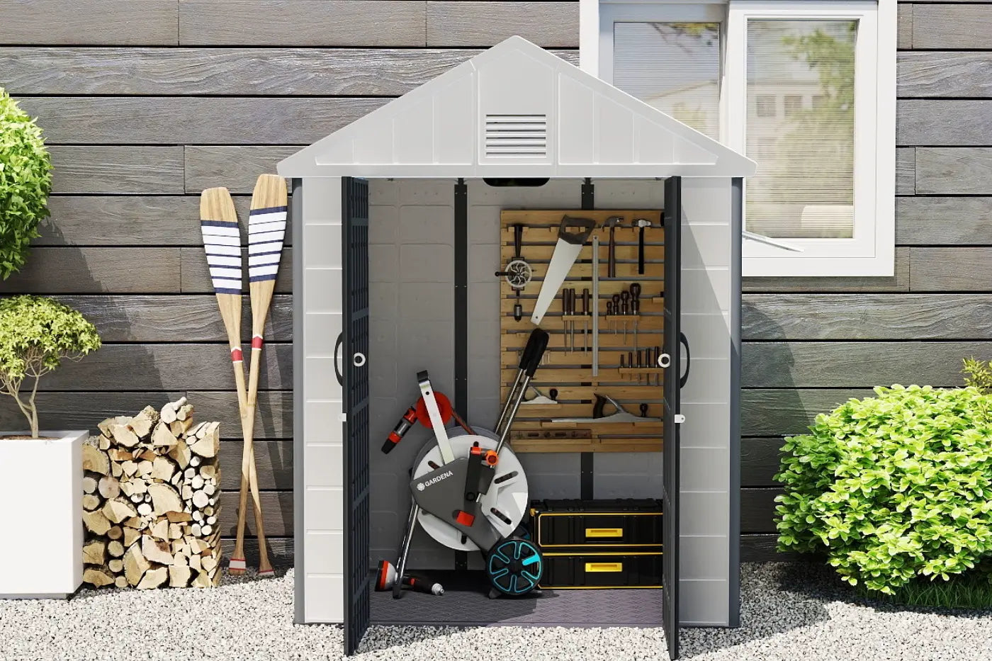 Patio Kingdom Resin Outdoor Storage Shed
