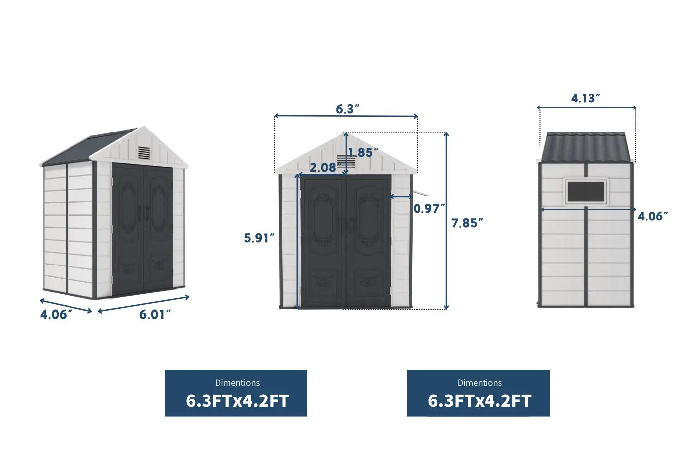 Patio Kingdom Resin Outdoor Storage Shed