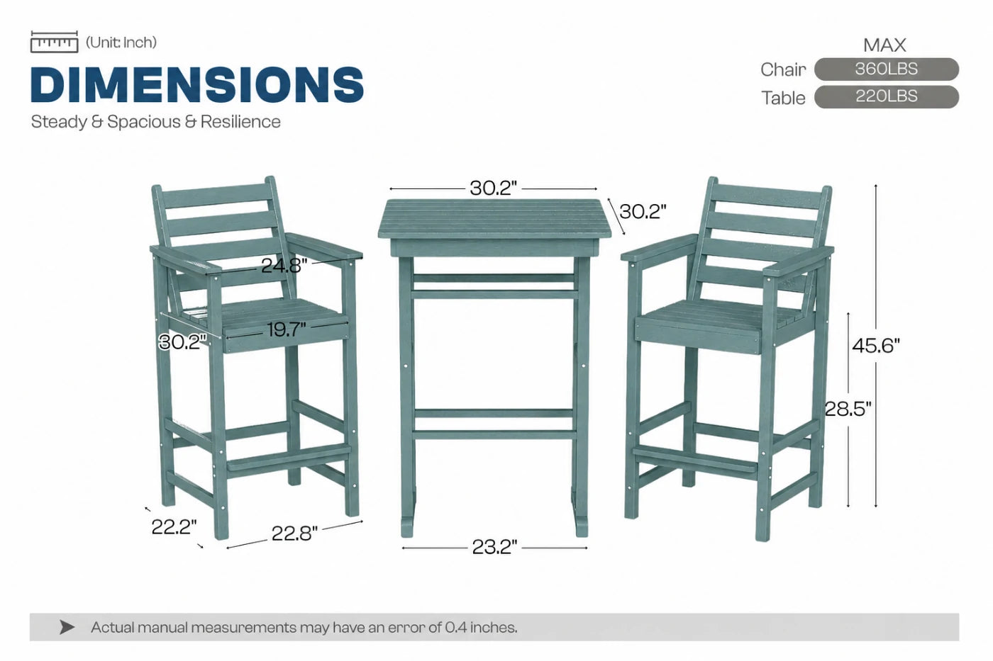 Adirondack Bar Set