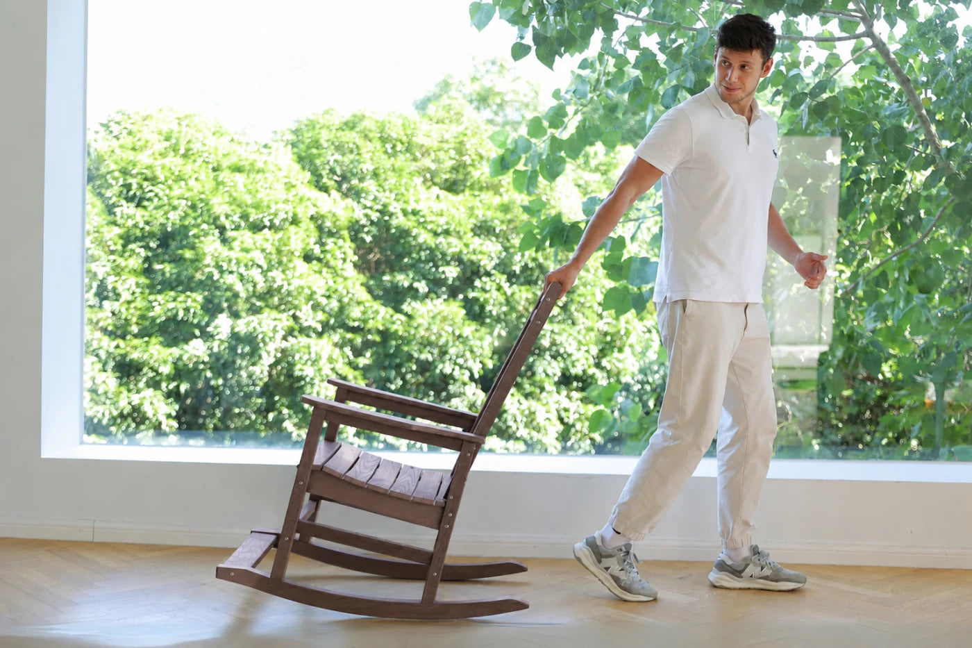 HDPE Rocking Chair with Footboard