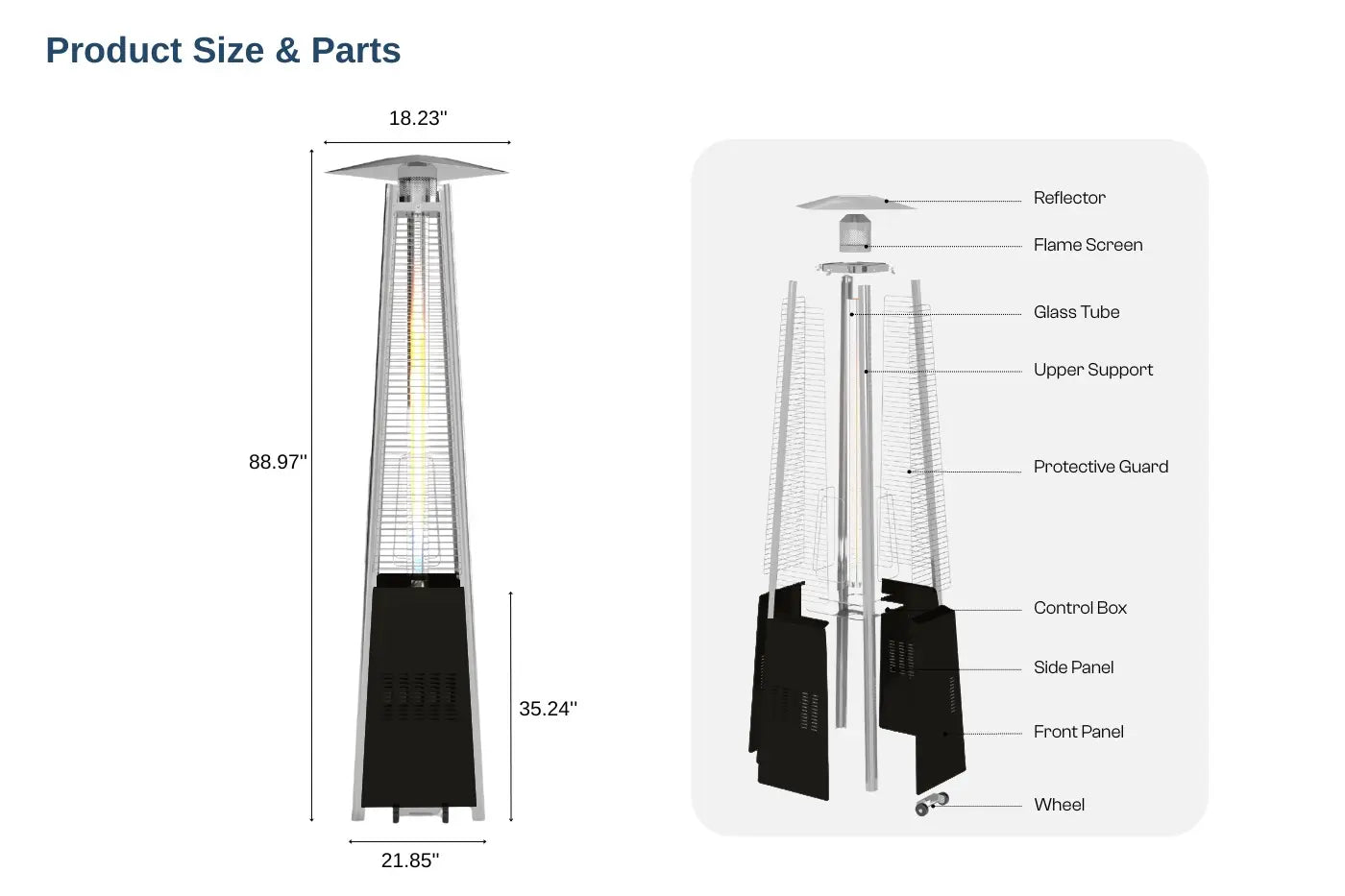 Deluxe Propane Outdoor Patio Heater