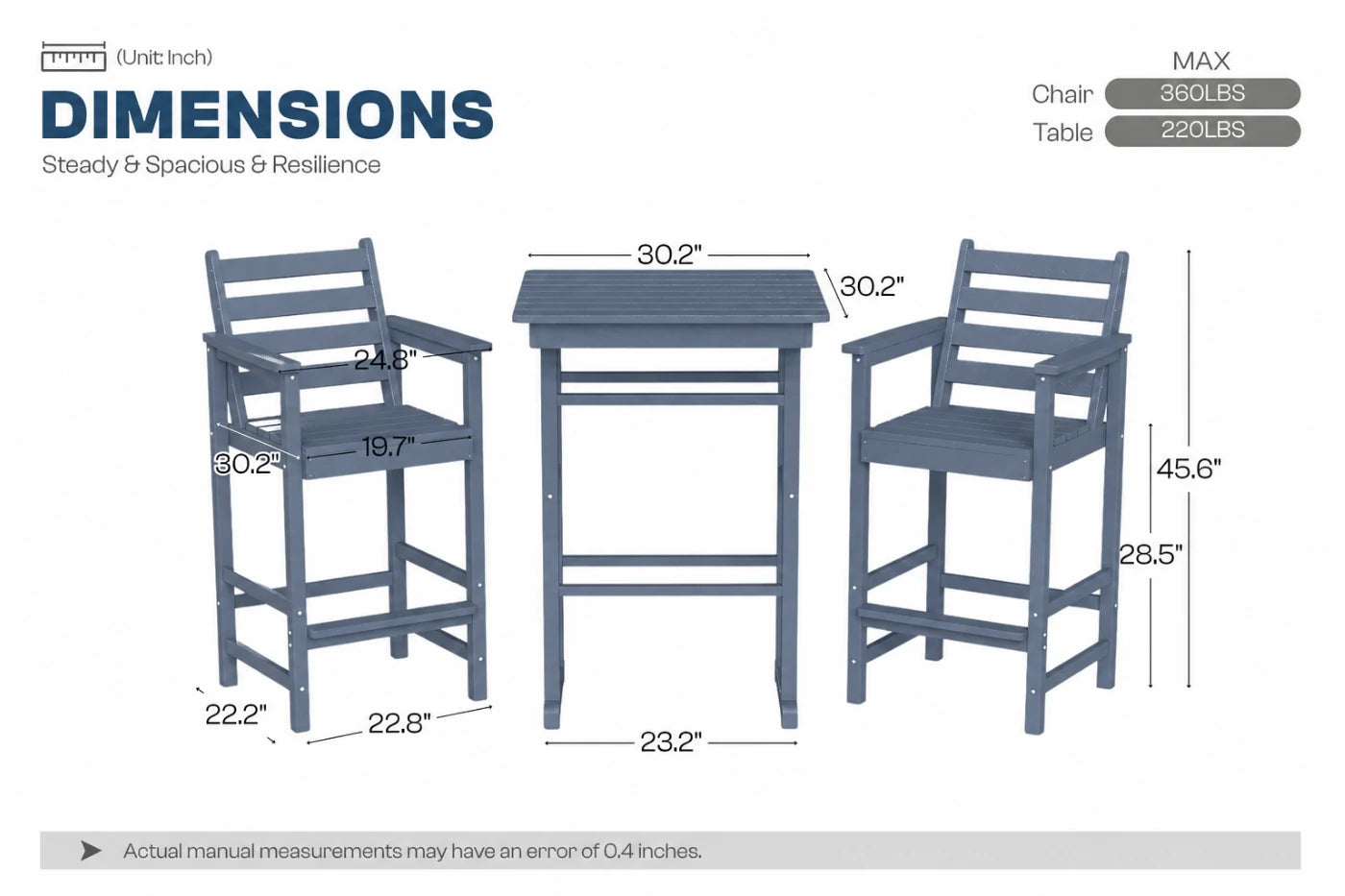 Adirondack Bar Set