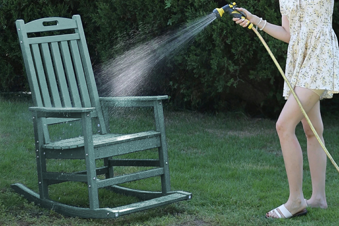 HDPE Rocking Chair with Footboard