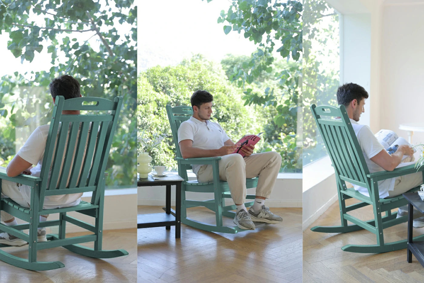 HDPE Rocking Chair with Footboard