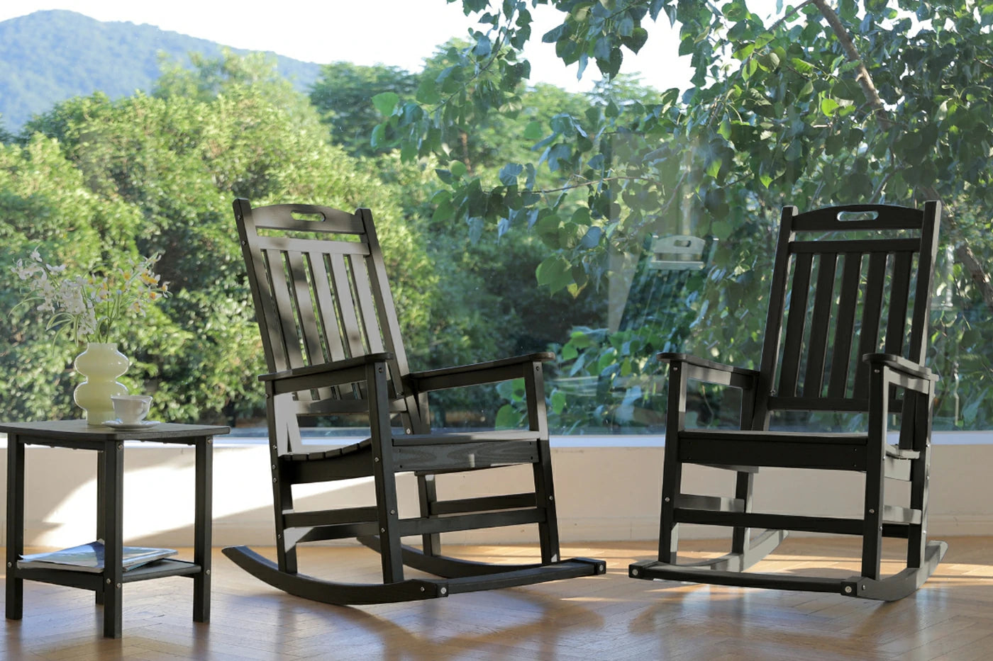 HDPE Rocking Chair with Footboard
