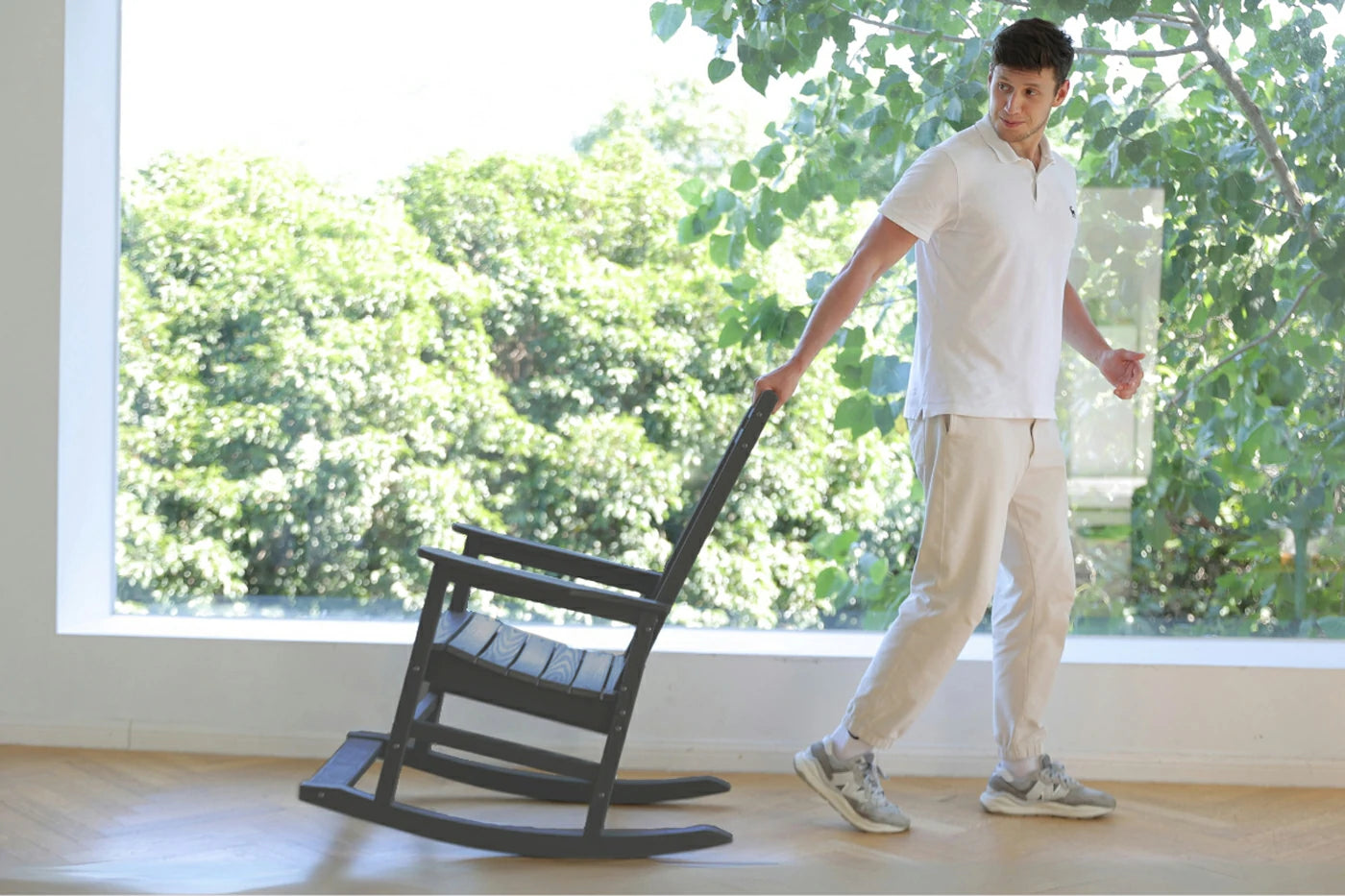 HDPE Rocking Chair with Footboard