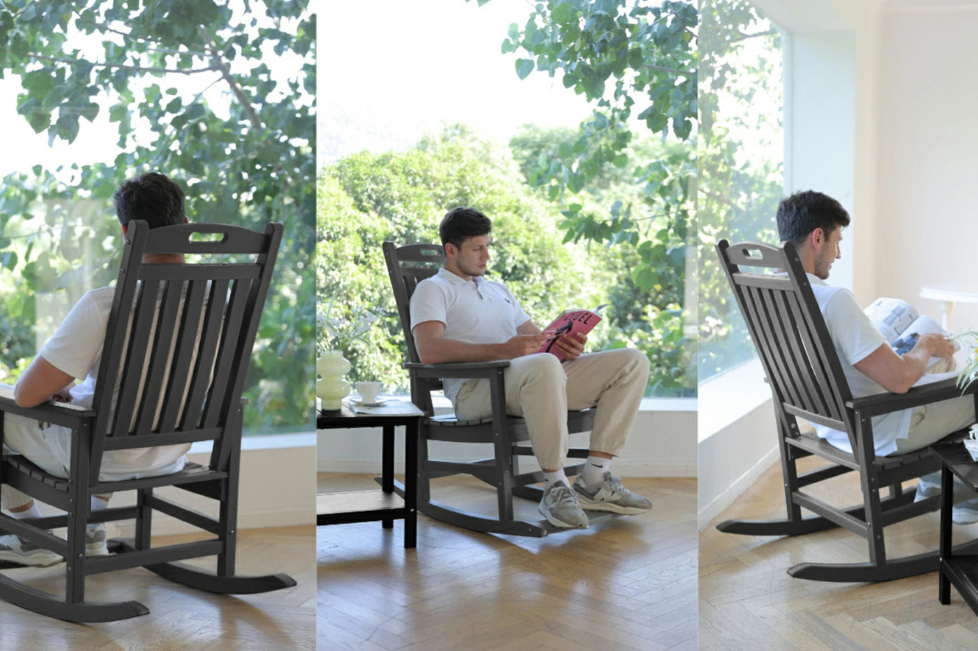 HDPE Rocking Chair with Footboard