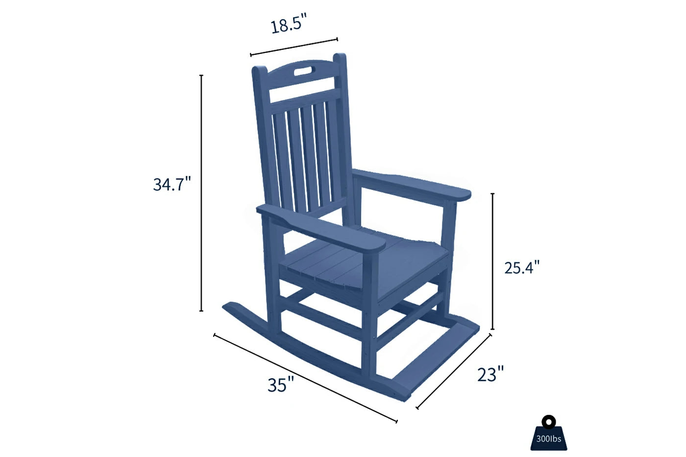 HDPE Rocking Chair with Footboard