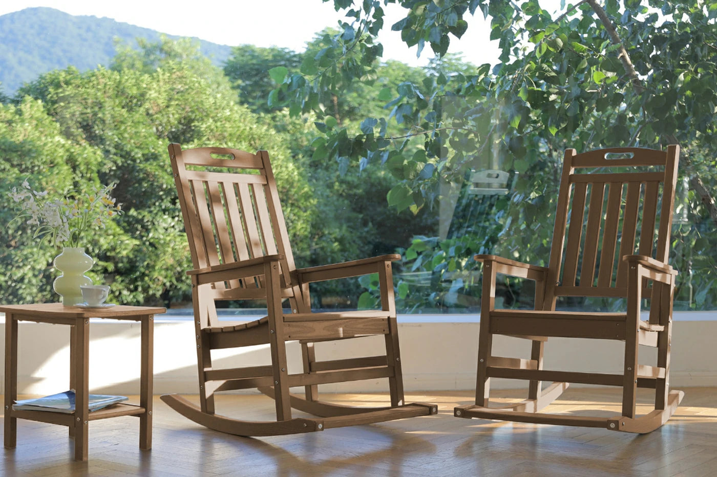 HDPE Rocking Chair with Footboard