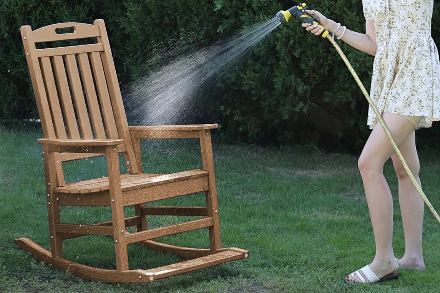 HDPE Rocking Chair with Footboard