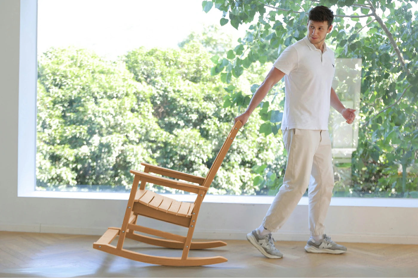 HDPE Rocking Chair with Footboard
