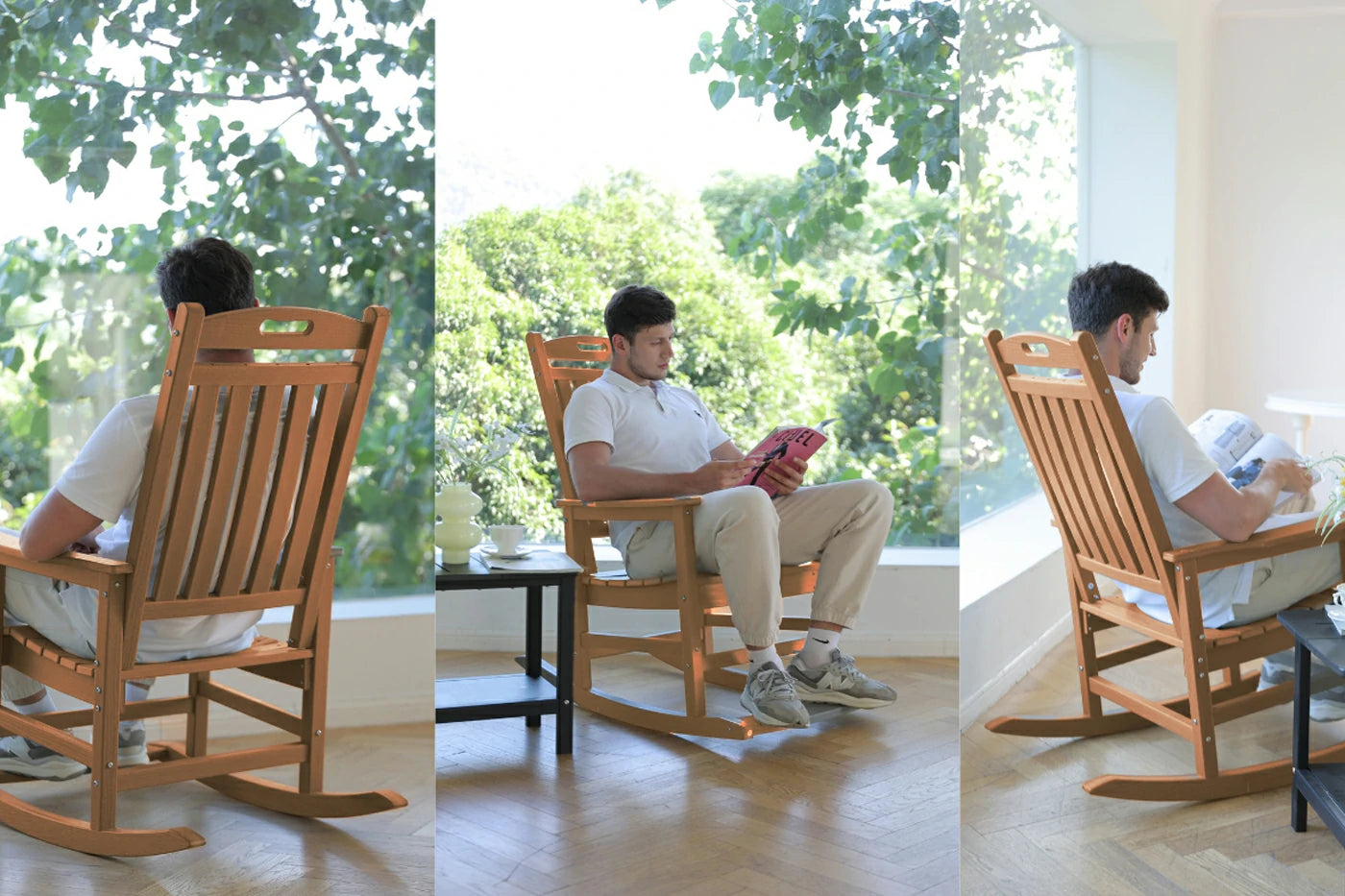 HDPE Rocking Chair with Footboard