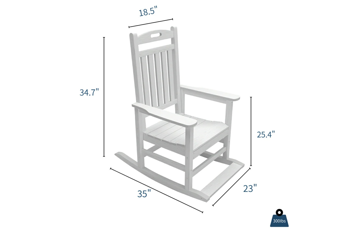 HDPE Rocking Chair with Footboard