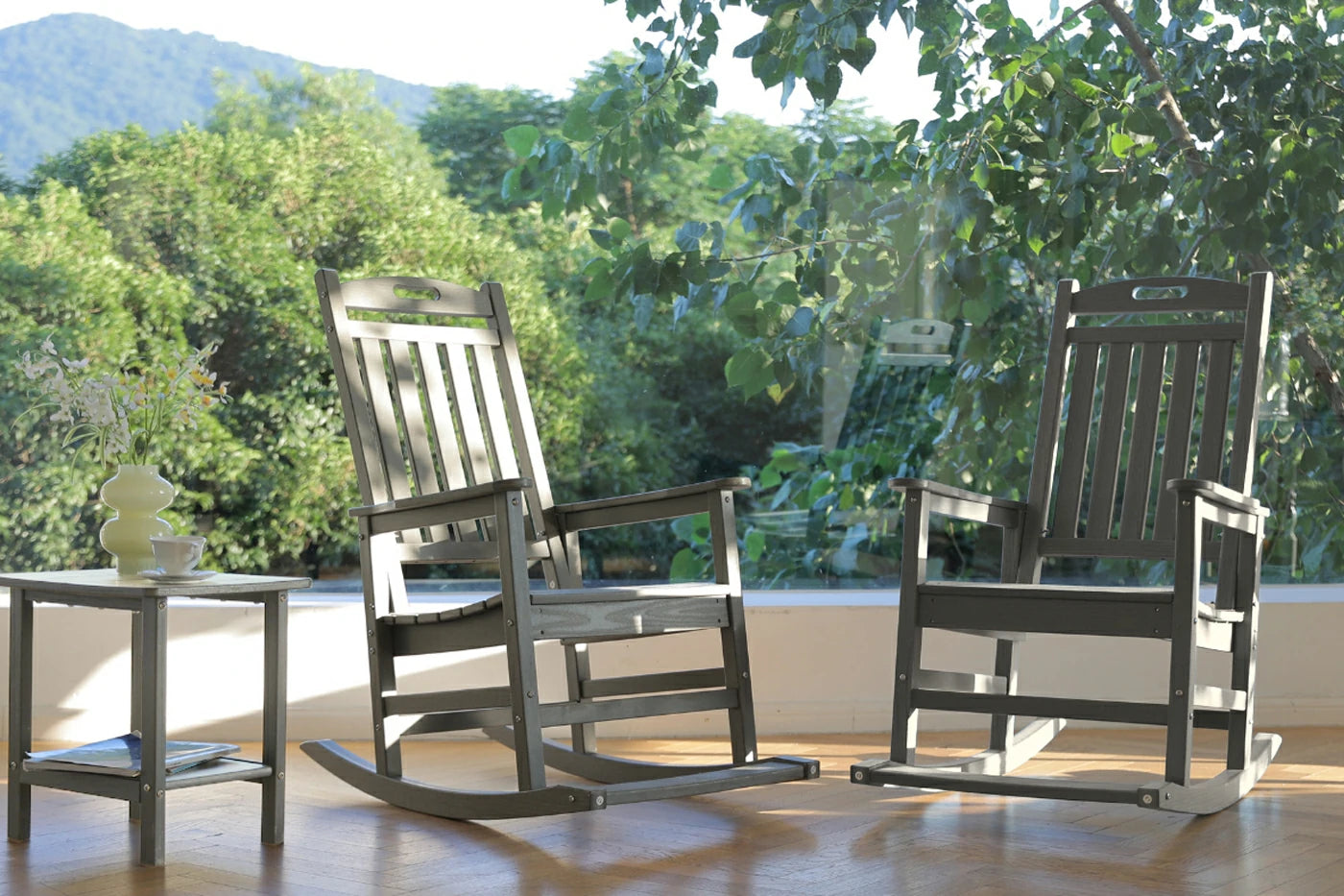HDPE Rocking Chair with Footboard