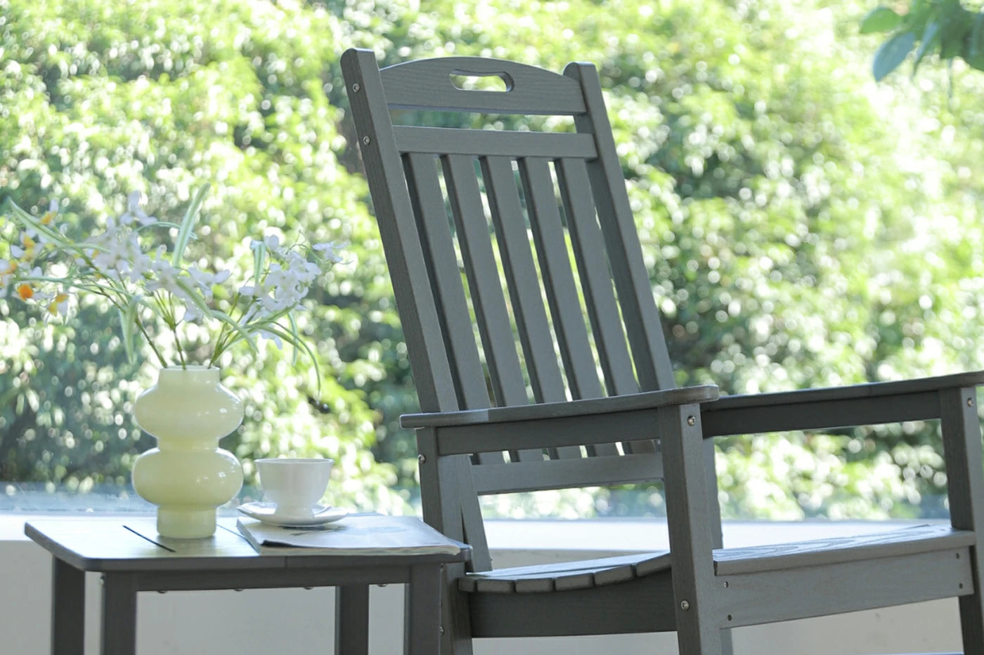 HDPE Rocking Chair with Footboard
