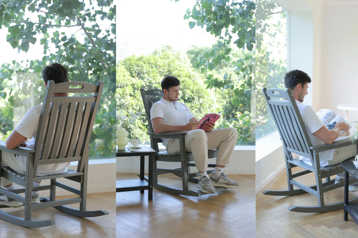 HDPE Rocking Chair with Footboard