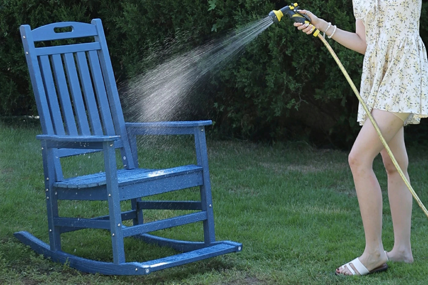 HDPE Rocking Chair with Footboard