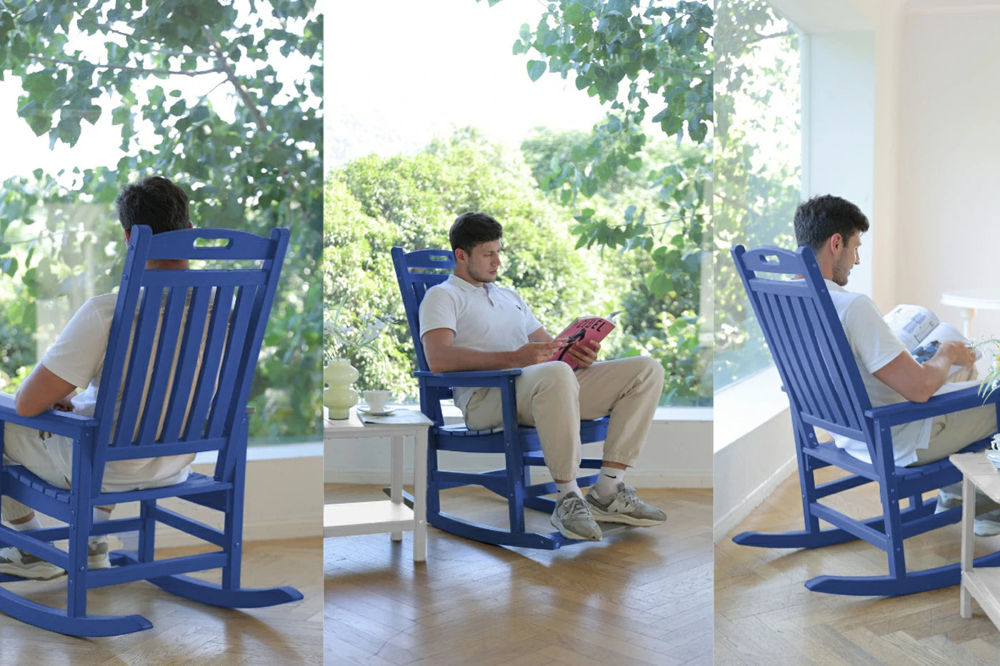 HDPE Rocking Chair with Footboard