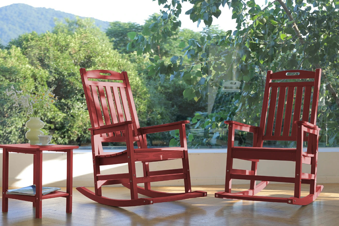 HDPE Rocking Chair with Footboard