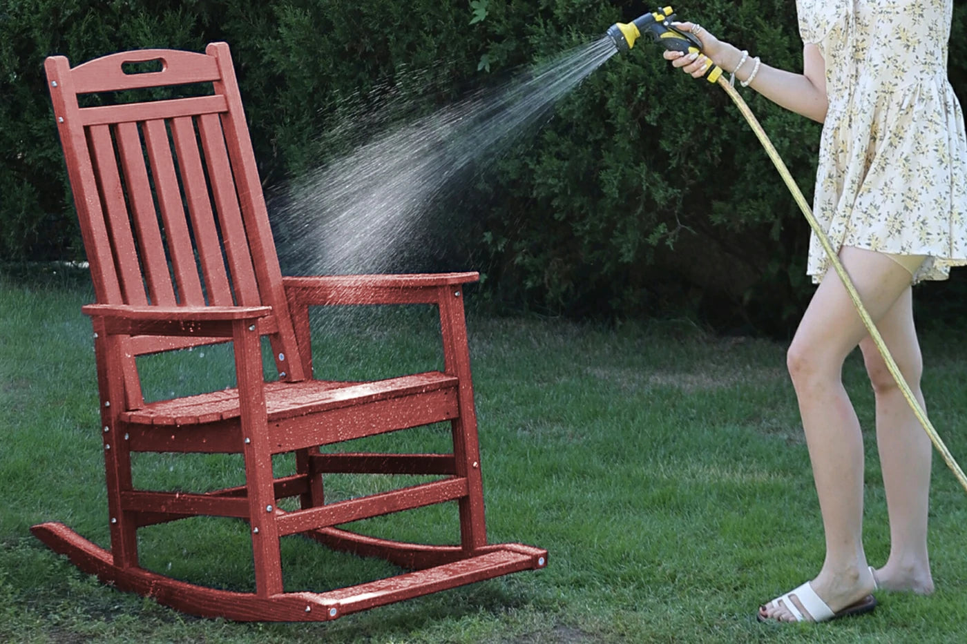 HDPE Rocking Chair with Footboard