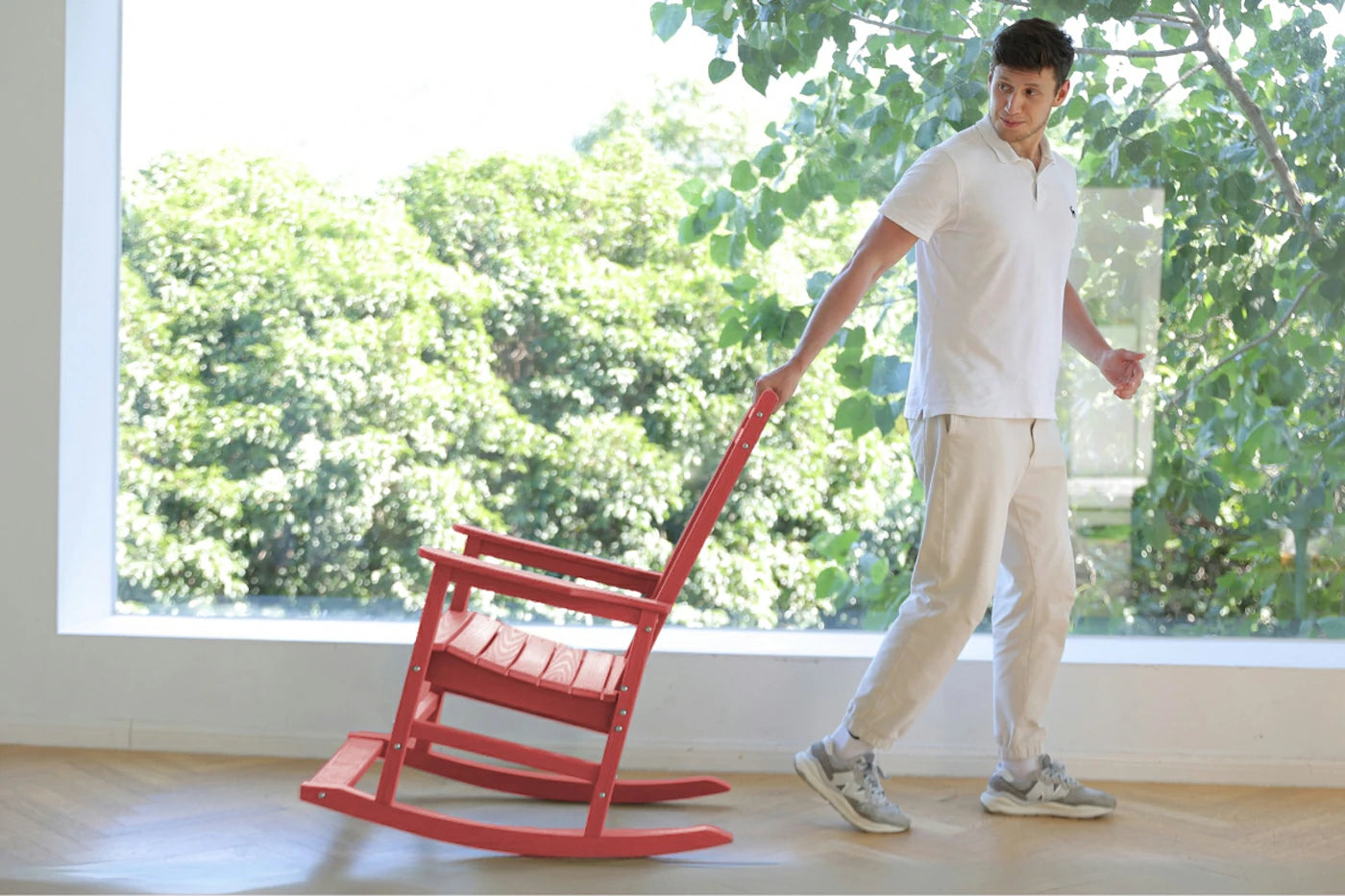 HDPE Rocking Chair with Footboard