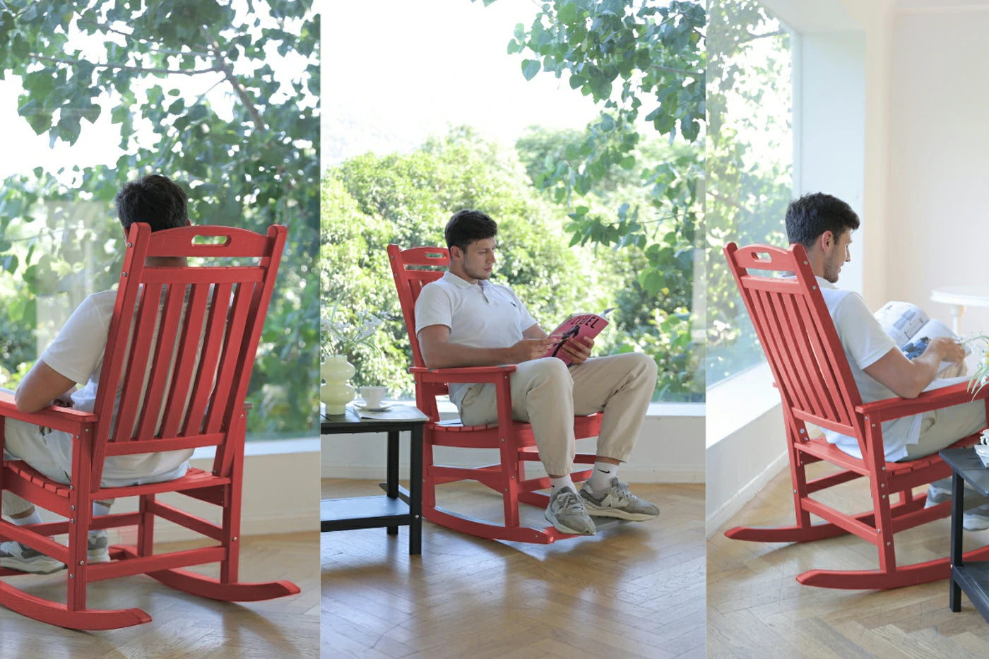 HDPE Rocking Chair with Footboard