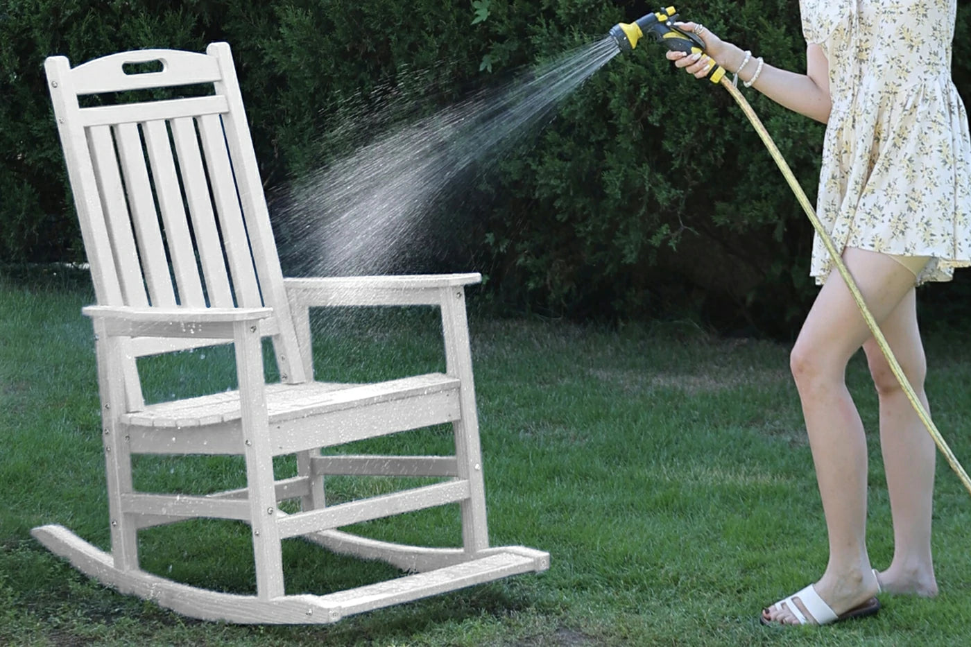 HDPE Rocking Chair with Footboard