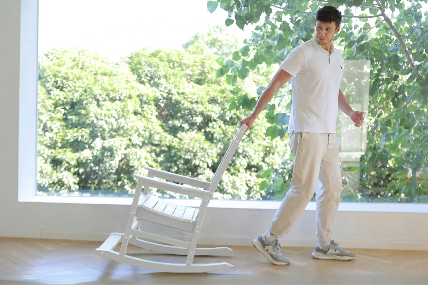HDPE Rocking Chair with Footboard