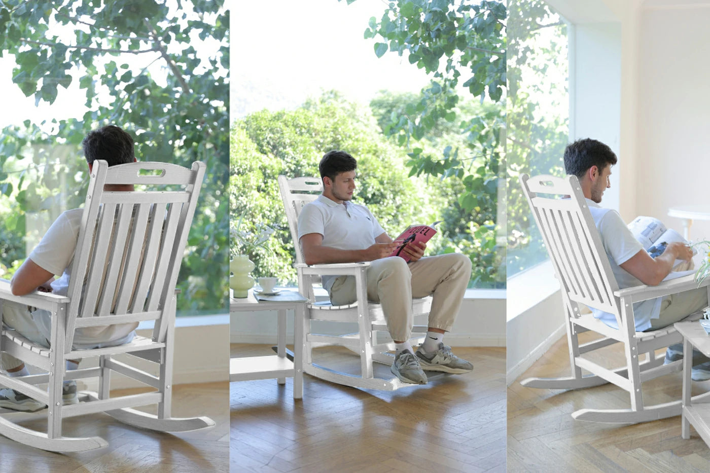 HDPE Rocking Chair with Footboard