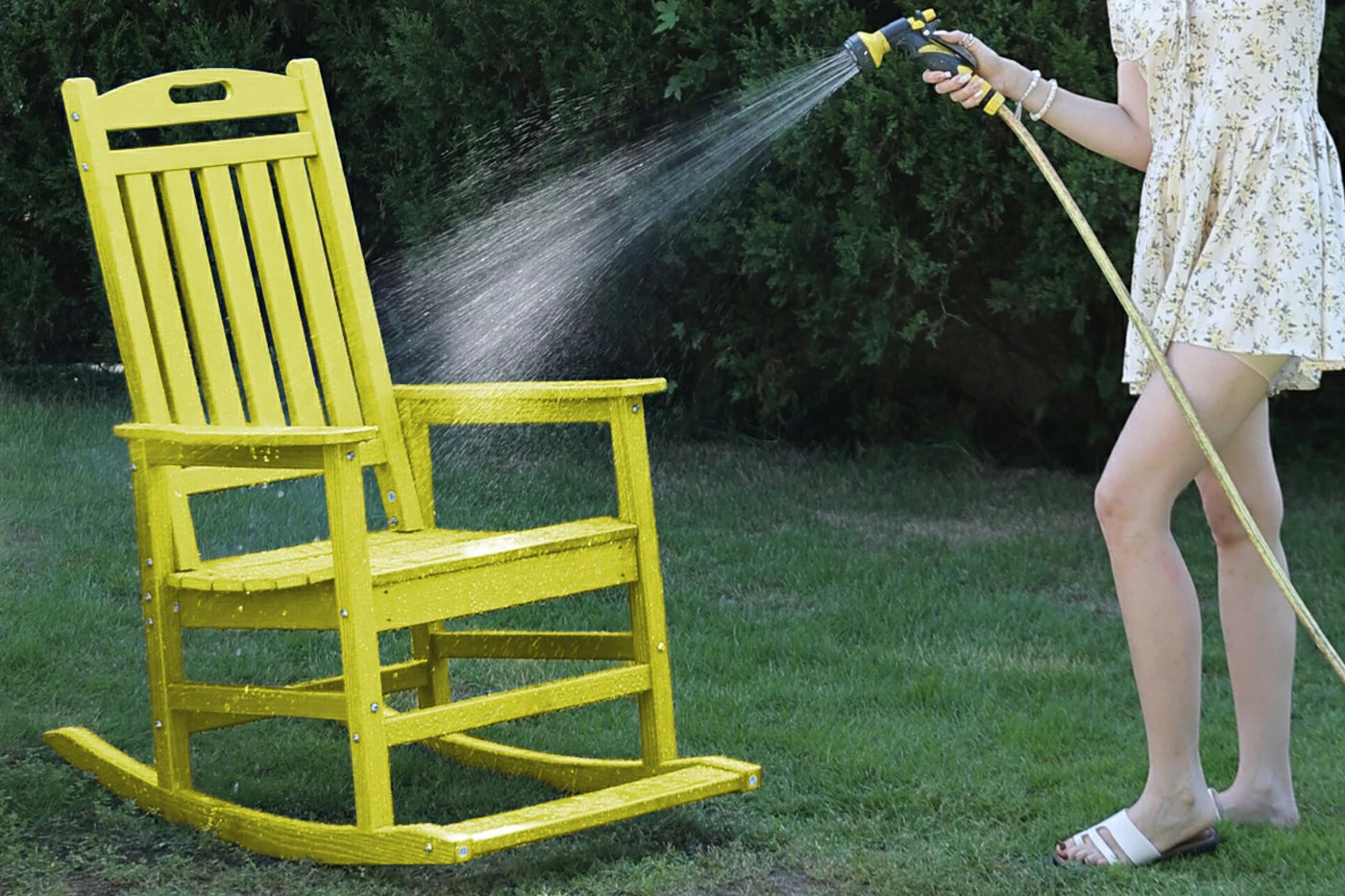 HDPE Rocking Chair with Footboard