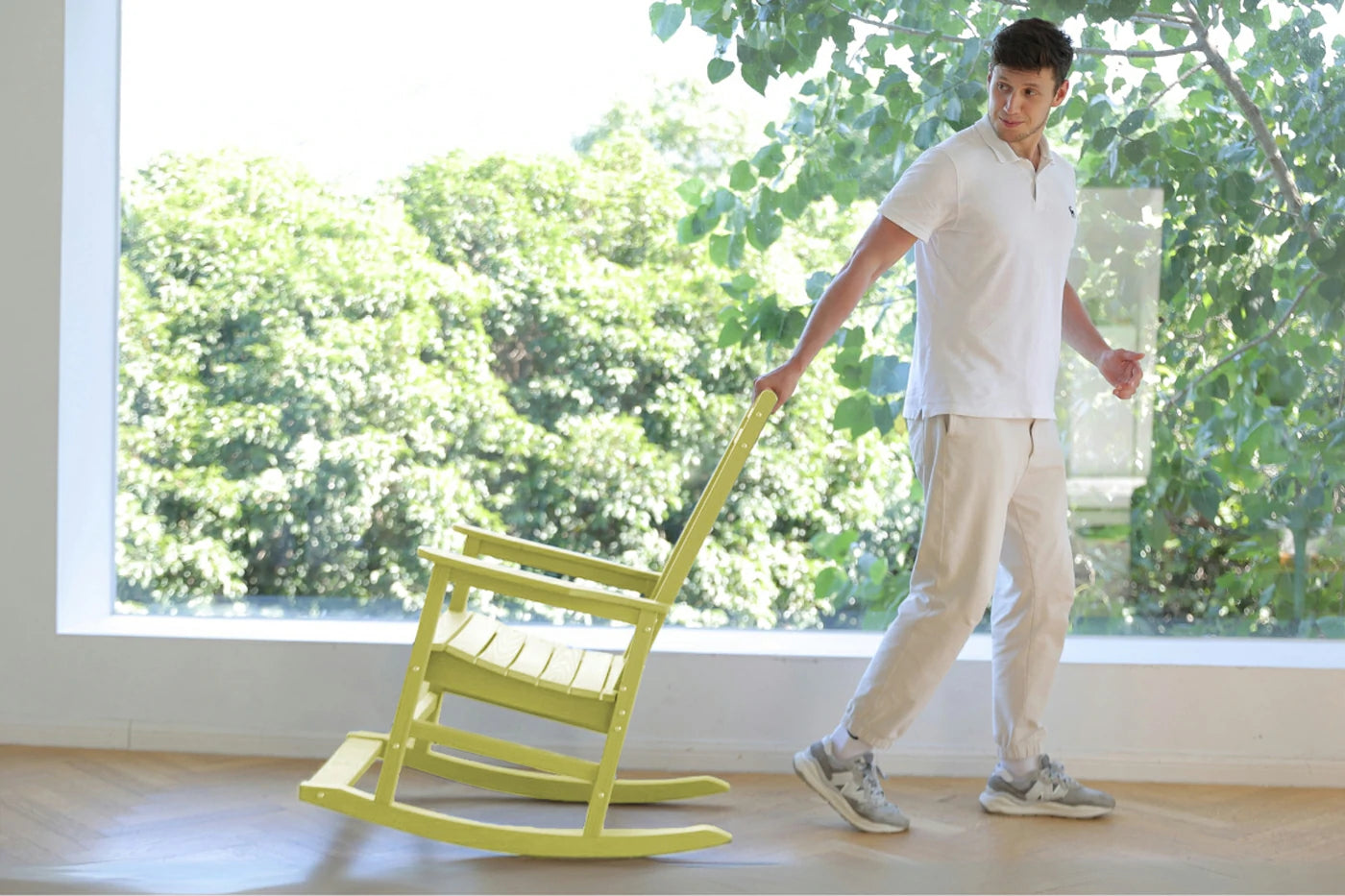 HDPE Rocking Chair with Footboard