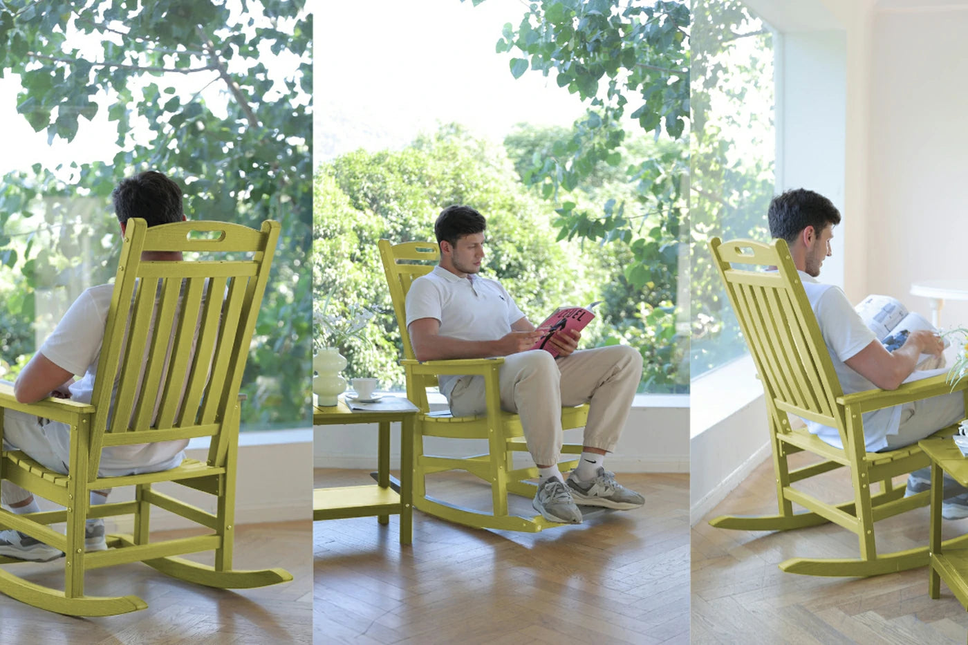 HDPE Rocking Chair with Footboard
